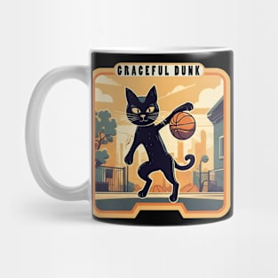 Black cat baller Mug